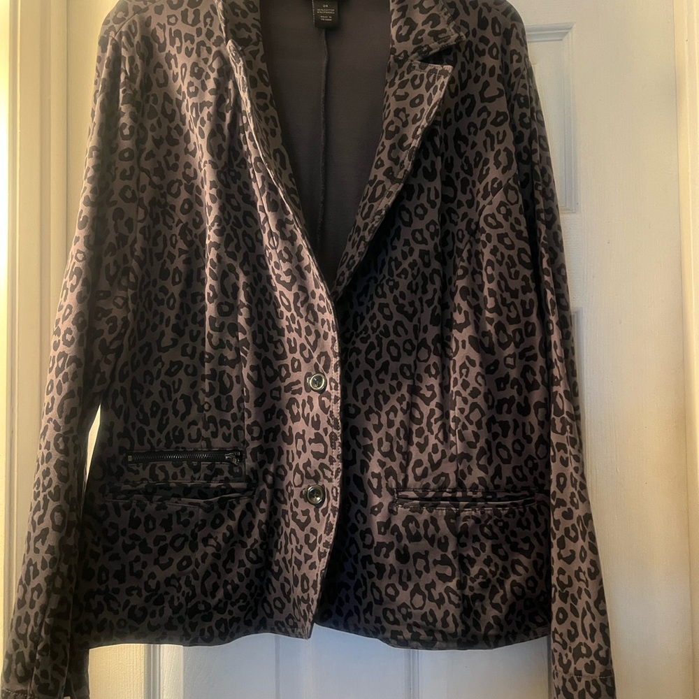 Lane Bryant Leopard Print Women's Jacket size 24